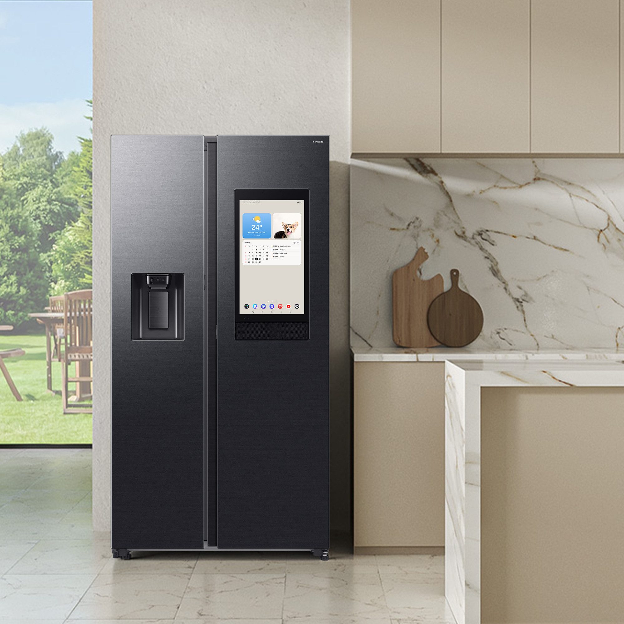 Samsung Side-by-Side RS97F RS90F66BEFEF, 178 cm hoch, 91,2 cm breit