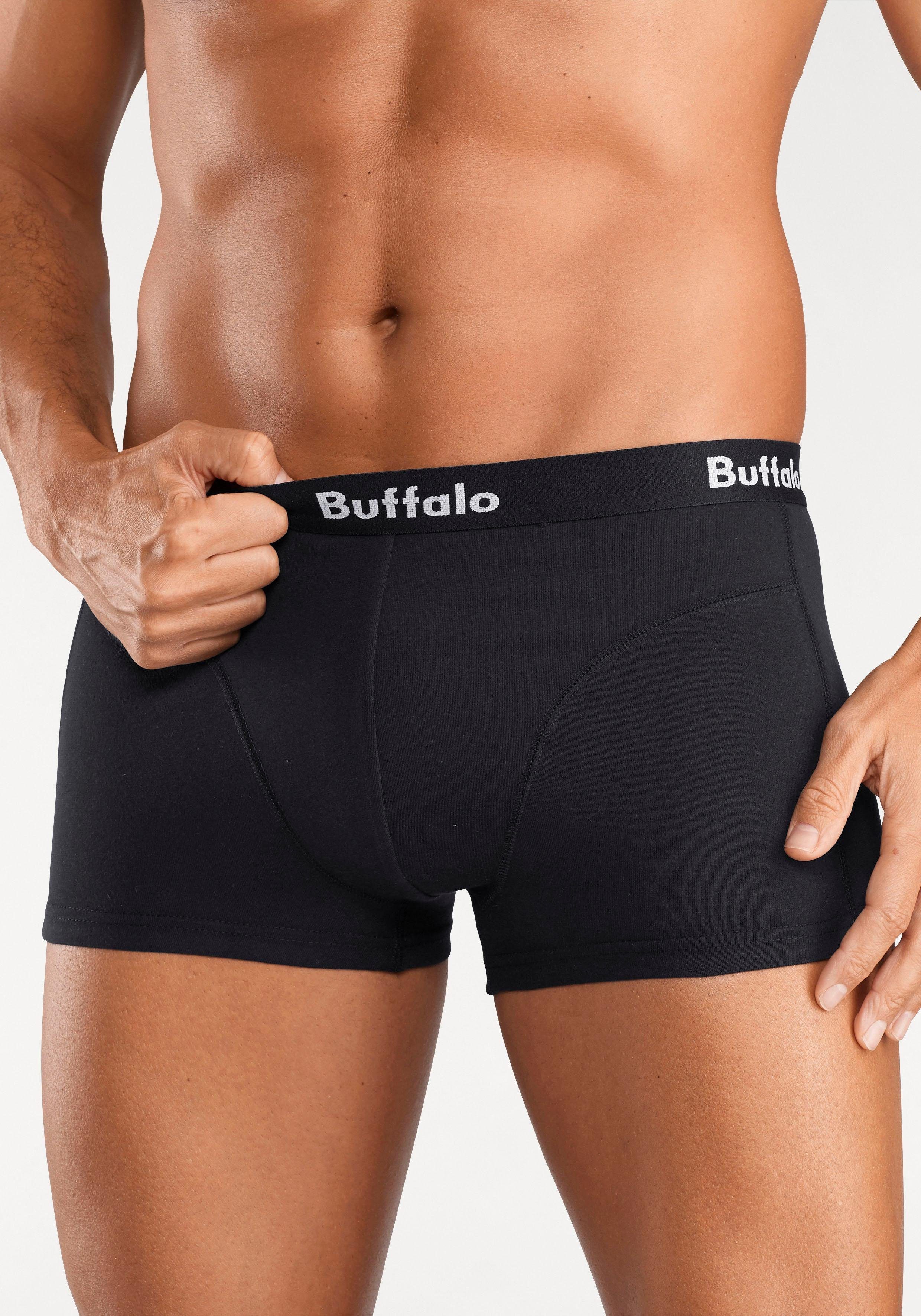 Buffalo Hipster (Packung, Overlock-Nähten olivgrün, schwarz mit 3-St) vorn grau-meliert