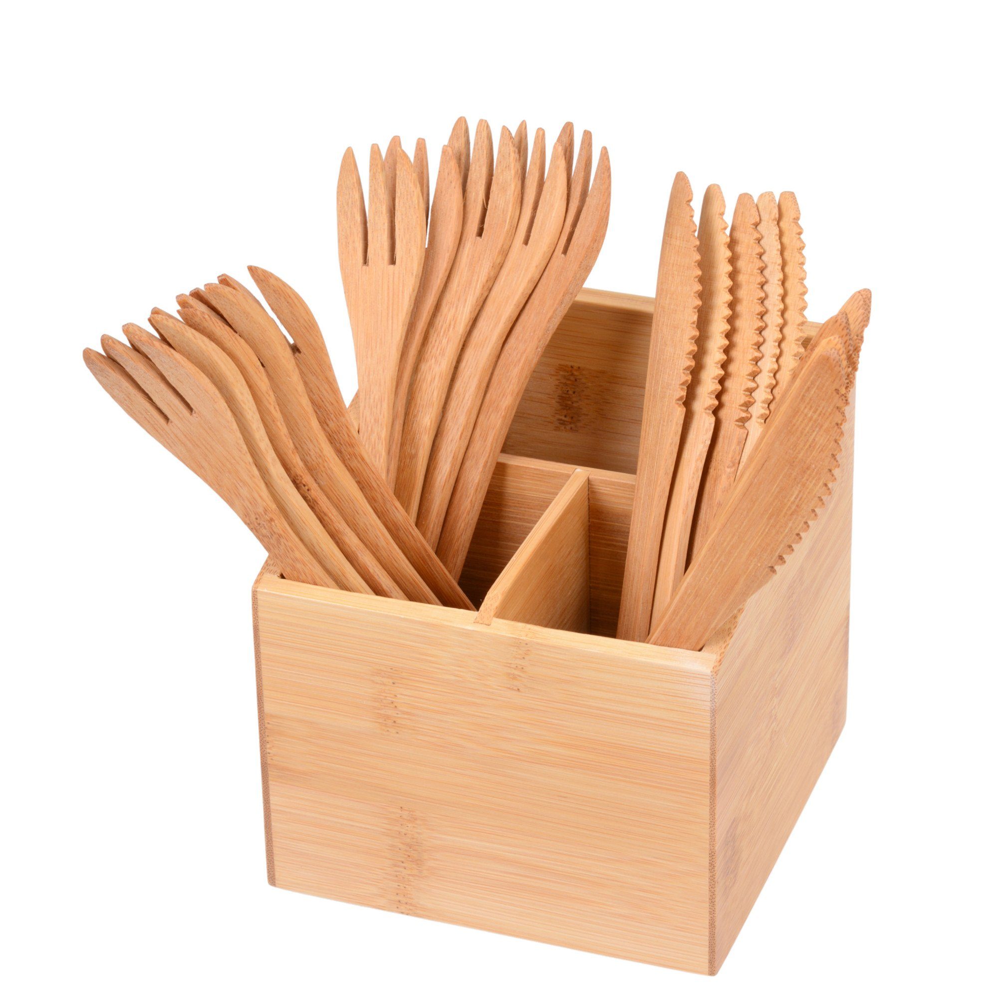 GRWE Besteck-Set GRWE Bambus-Box mit 10-teiligem Besteck