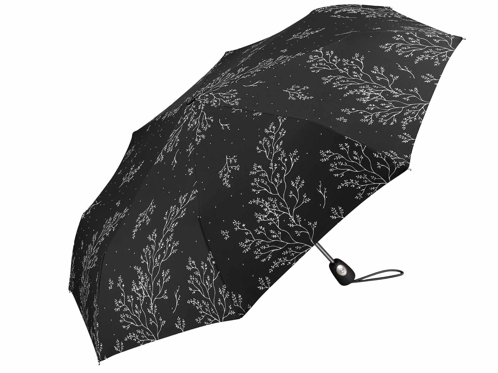 Cardin schwarz Langregenschirm leicht Taschenregenschirm, Pierre