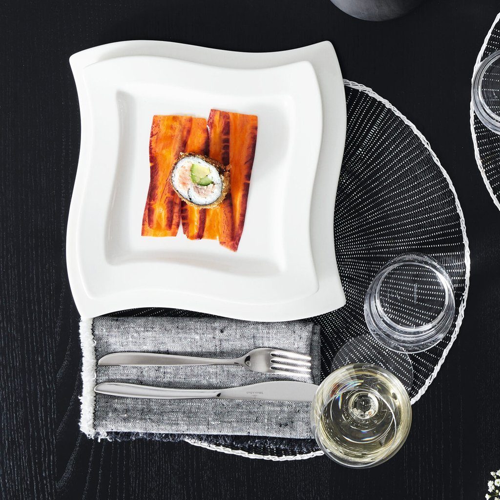Villeroy & Boch Suppenteller NewWave Suppenteller, (1 St), Premium Porcelain, mikrow.- & spülm.sicher, Made in Germany