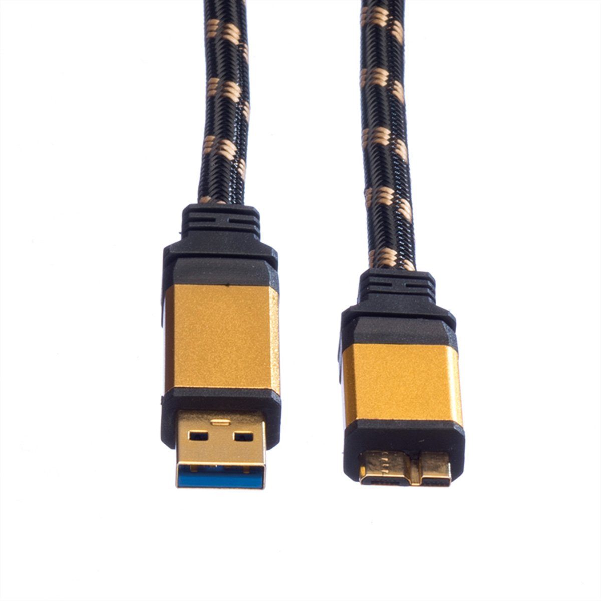 ROLINE GOLD USB 3.2 Gen 1 Kabel, USB A - Micro B, ST/ST USB-Kabel, USB 3 Typ A Männlich (Stecker), USB 3 Typ Micro B Männlich (Stecker) (200.0 cm)