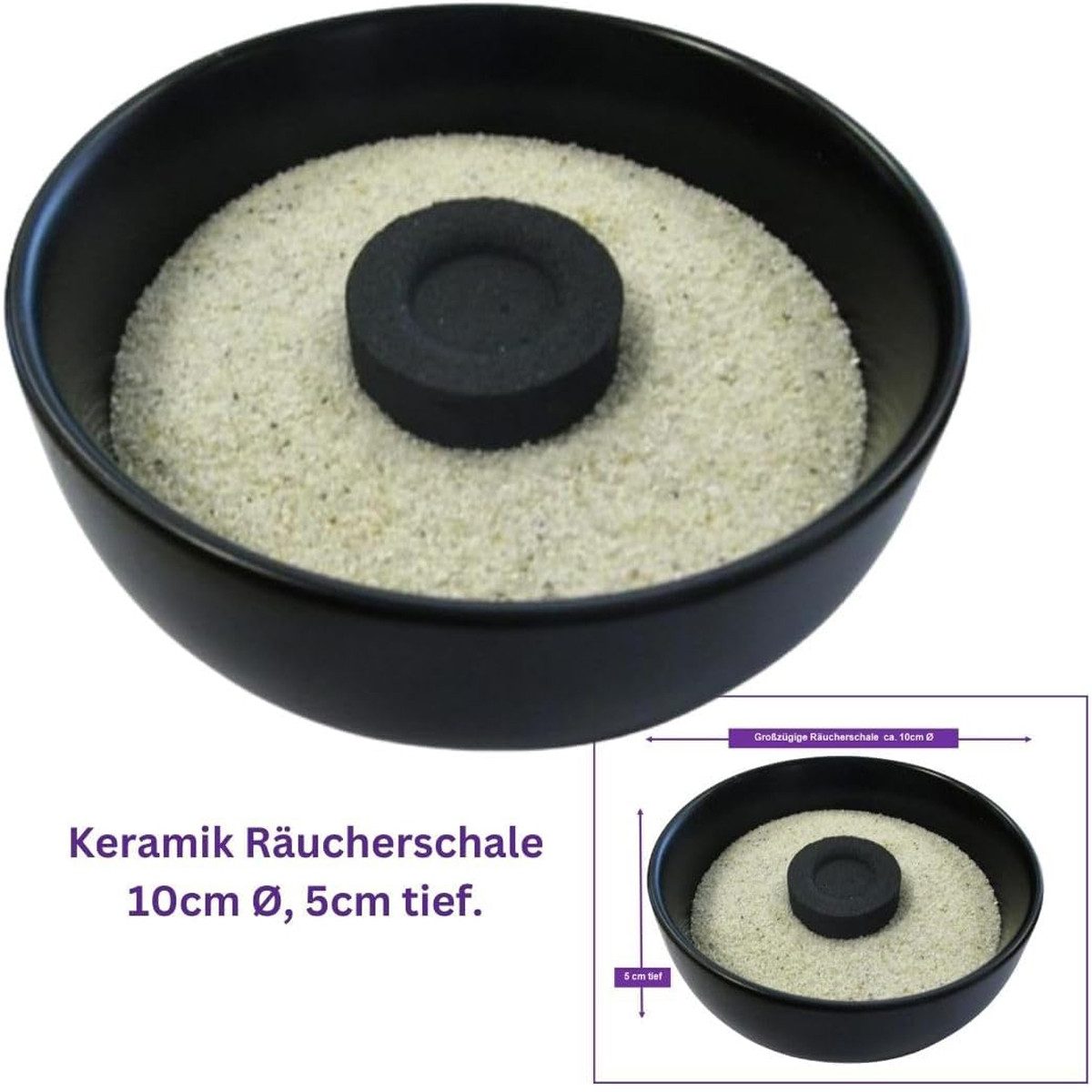 MyTobaQ Räucherschale Universal Räucherset Hausreinigung – 11-teilig mit Weihrauch & Salbei, (1 St), Art. 81716-S – Bild 5 von 5