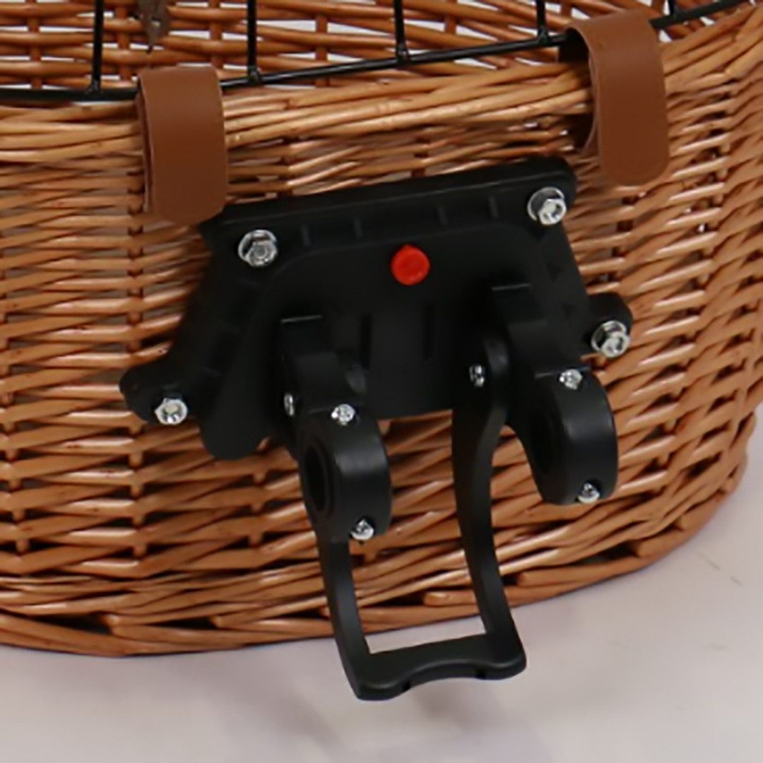 DUVO+ Tierfahrradkorb Duvoplus Front-Fahrradkorb aus Weide - Braun