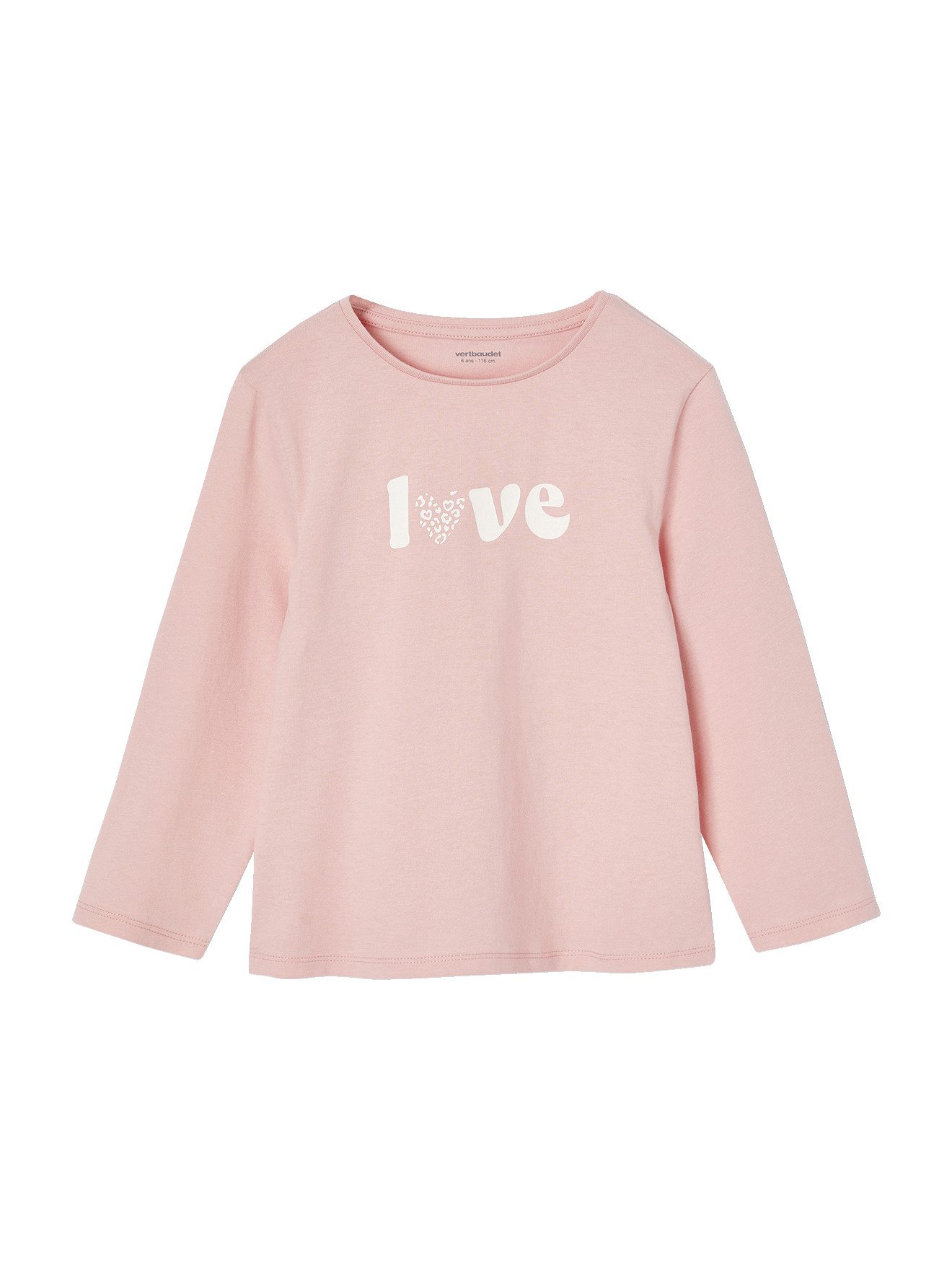 vertbaudet Langarmshirt Mädchen Shirts mit Print BASIC 3er-Pack