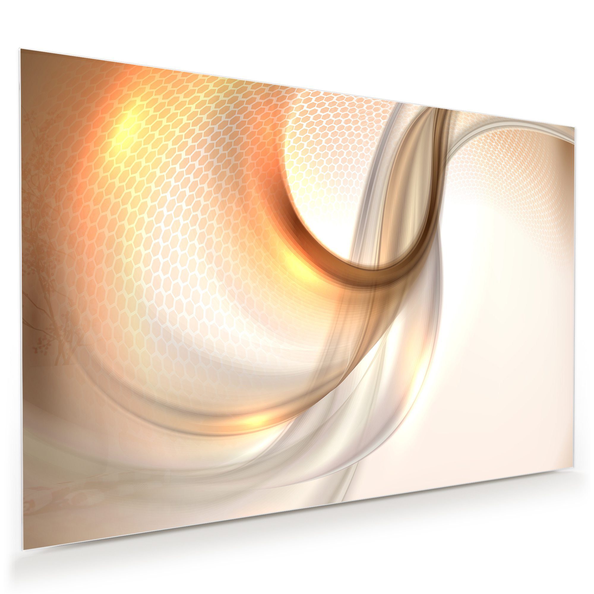 Primedeco Glasbild Wandbild Abstrakte braune Welle günstig online kaufen