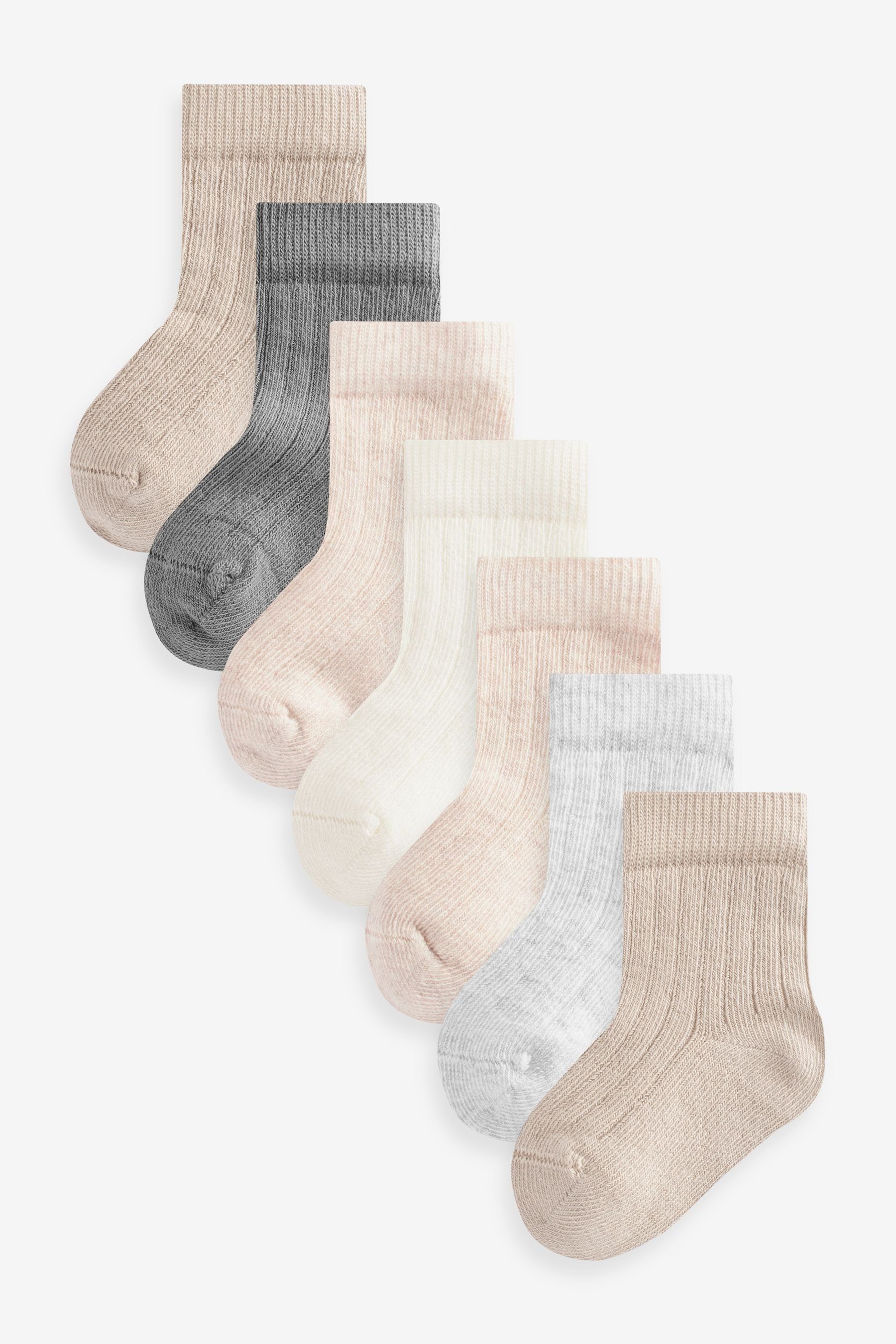 Kurzsocken Gerippte Babysöckchen im 7er-Pack