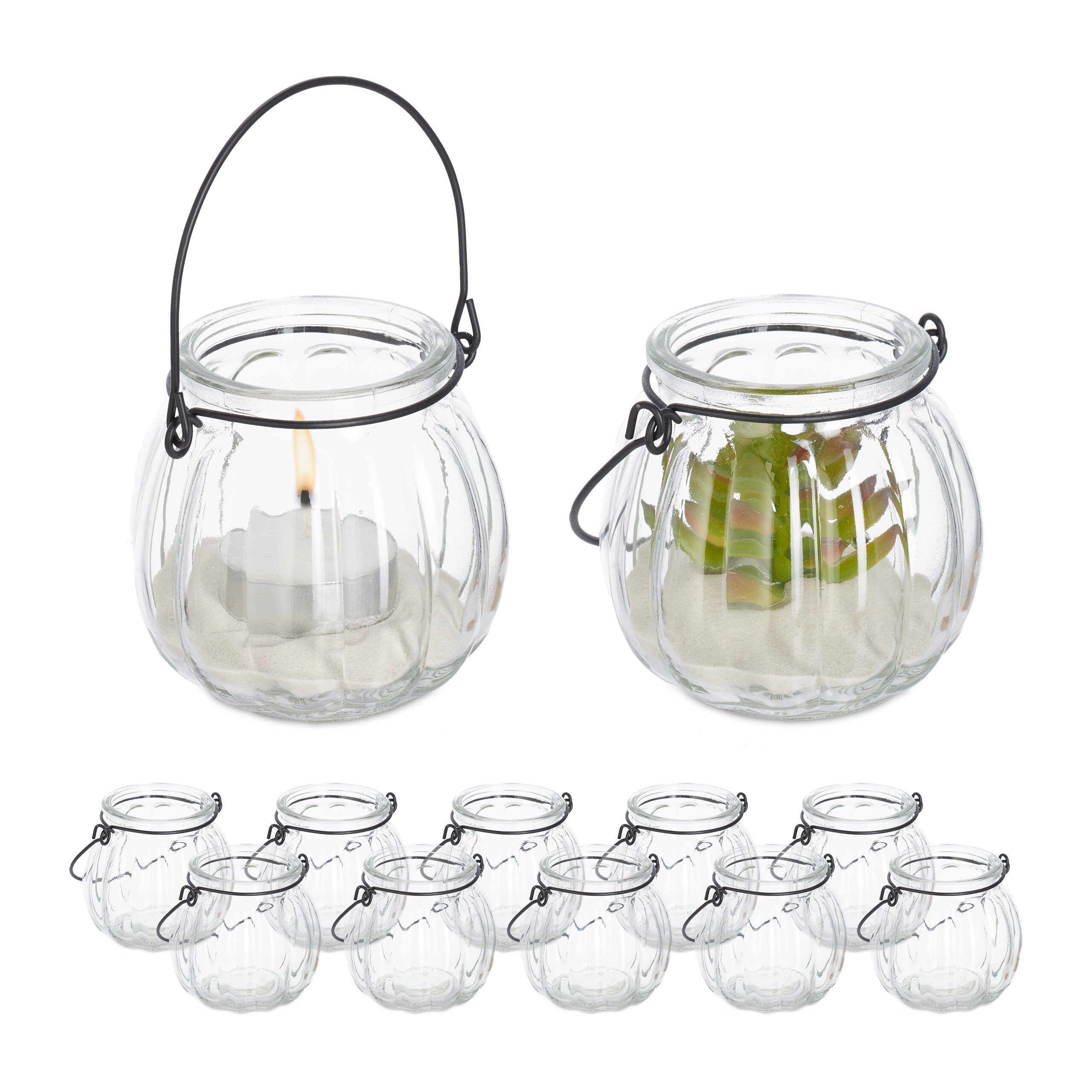 relaxdays Windlicht Glas 12er Set günstig online kaufen