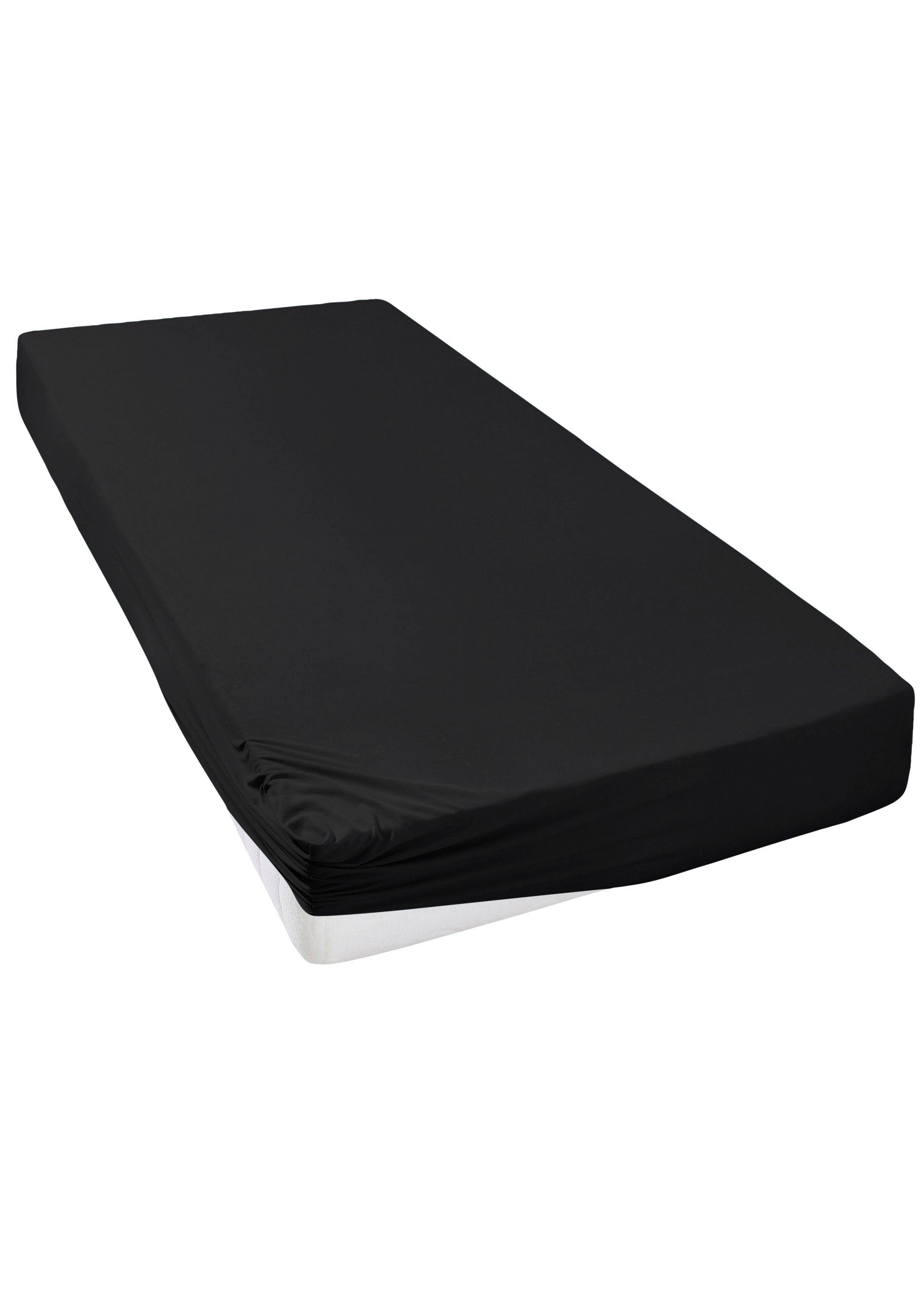 OTTO home Spannbettlaken SOUCY aus Baumwolle mit Elasthan, 160 g/m², Jersey-Elasthan, Gummizug: rundum, (1 Stück), Premium Bettlaken für Matratzen bis 30 cm Höhe, optimale Passform