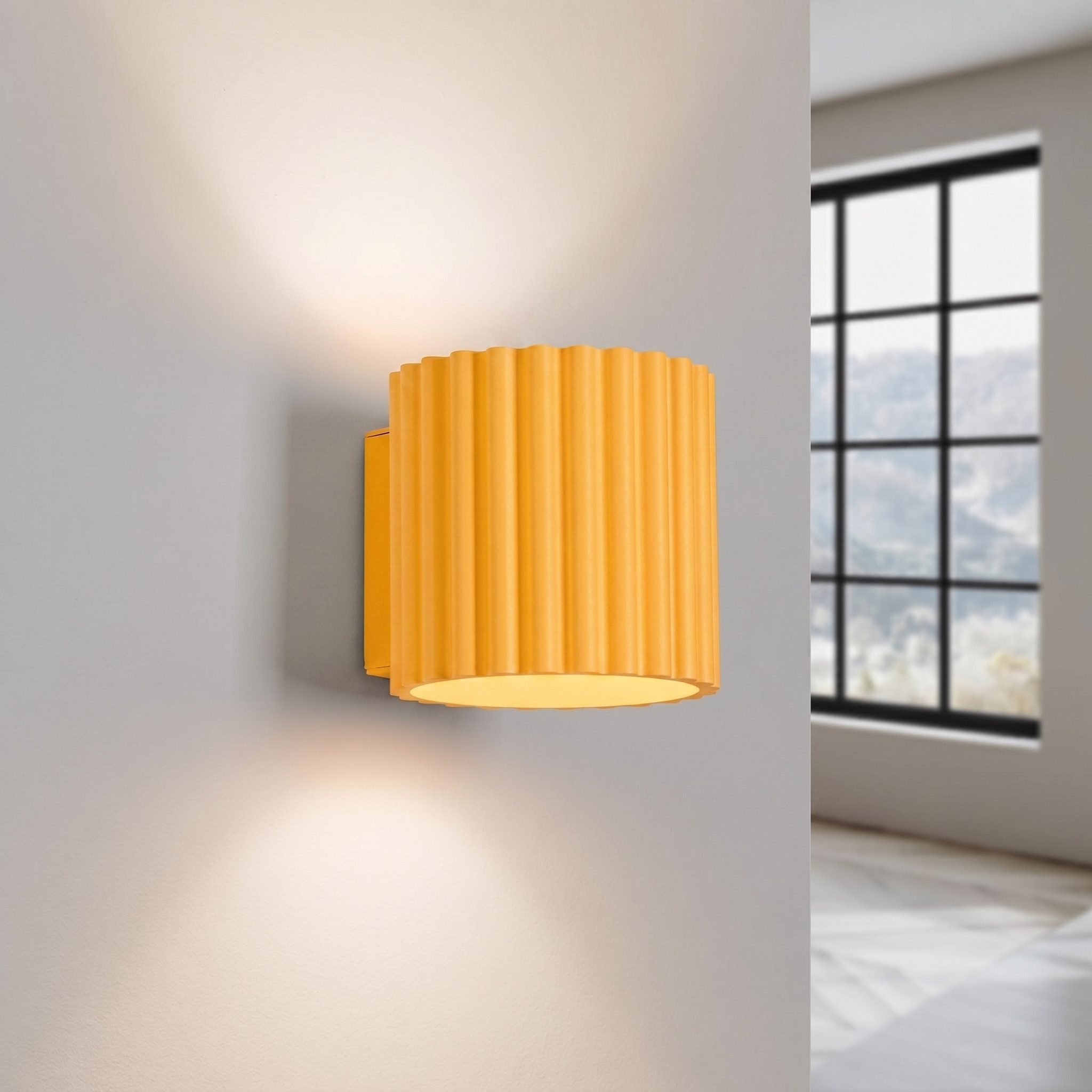 SOLLUX lighting Wandleuchte Wandleuchte AURA gelb G9, Nicht enthalten