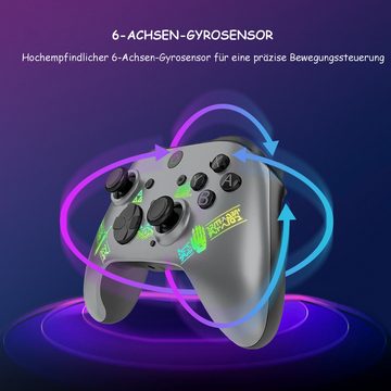 Tadow SWITCH Bluetooth Gamepad,Multifunktions-Gamecontroller Gamepad (3D Joystick,360°Keine Latenz)