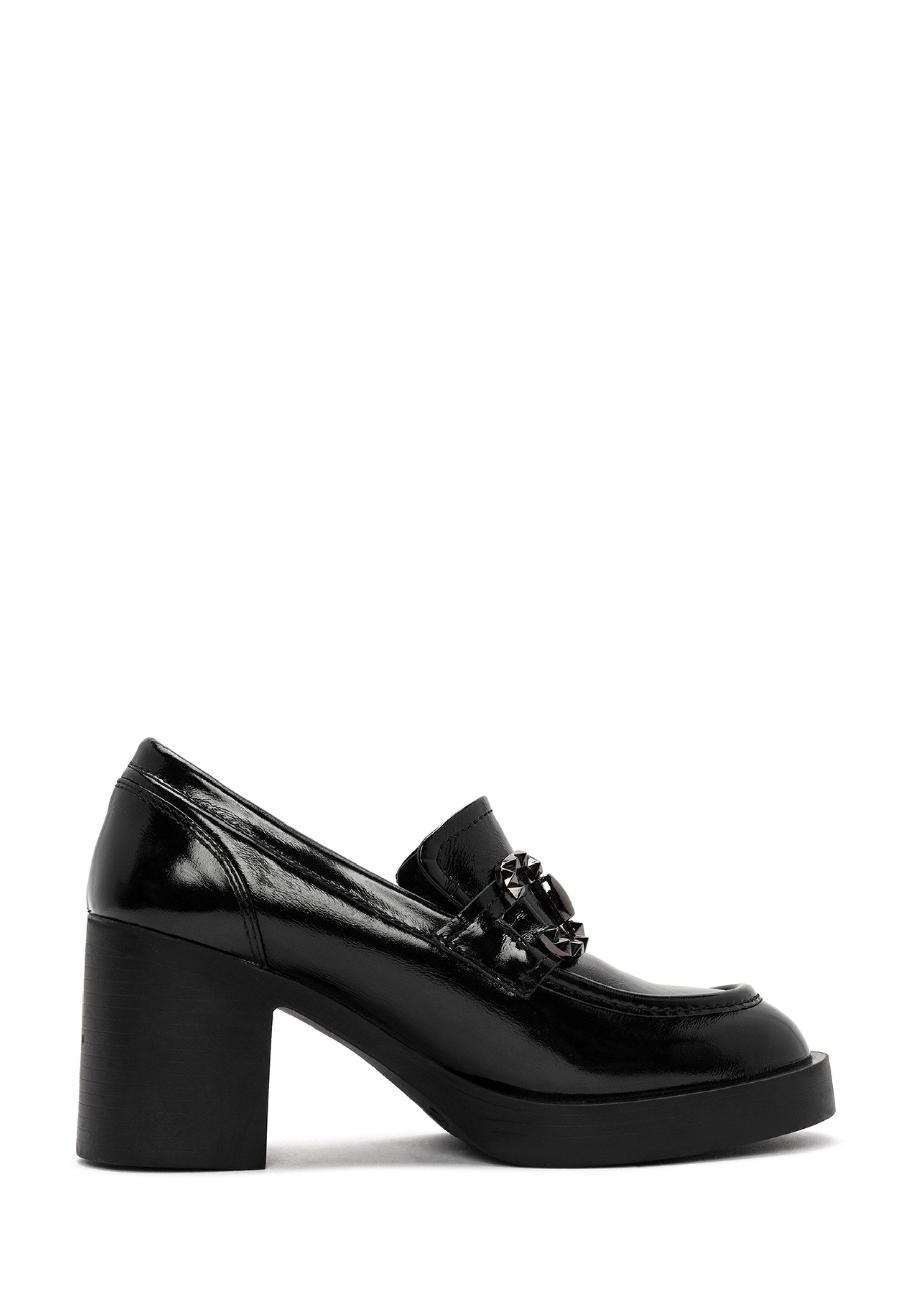 Derimod Maskuline Absatz-Loafer aus Lackleder Schnürschuh günstig online kaufen