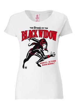 LOGOSHIRT T-Shirt Black Widow mit Superheldinnen-Frontdruck