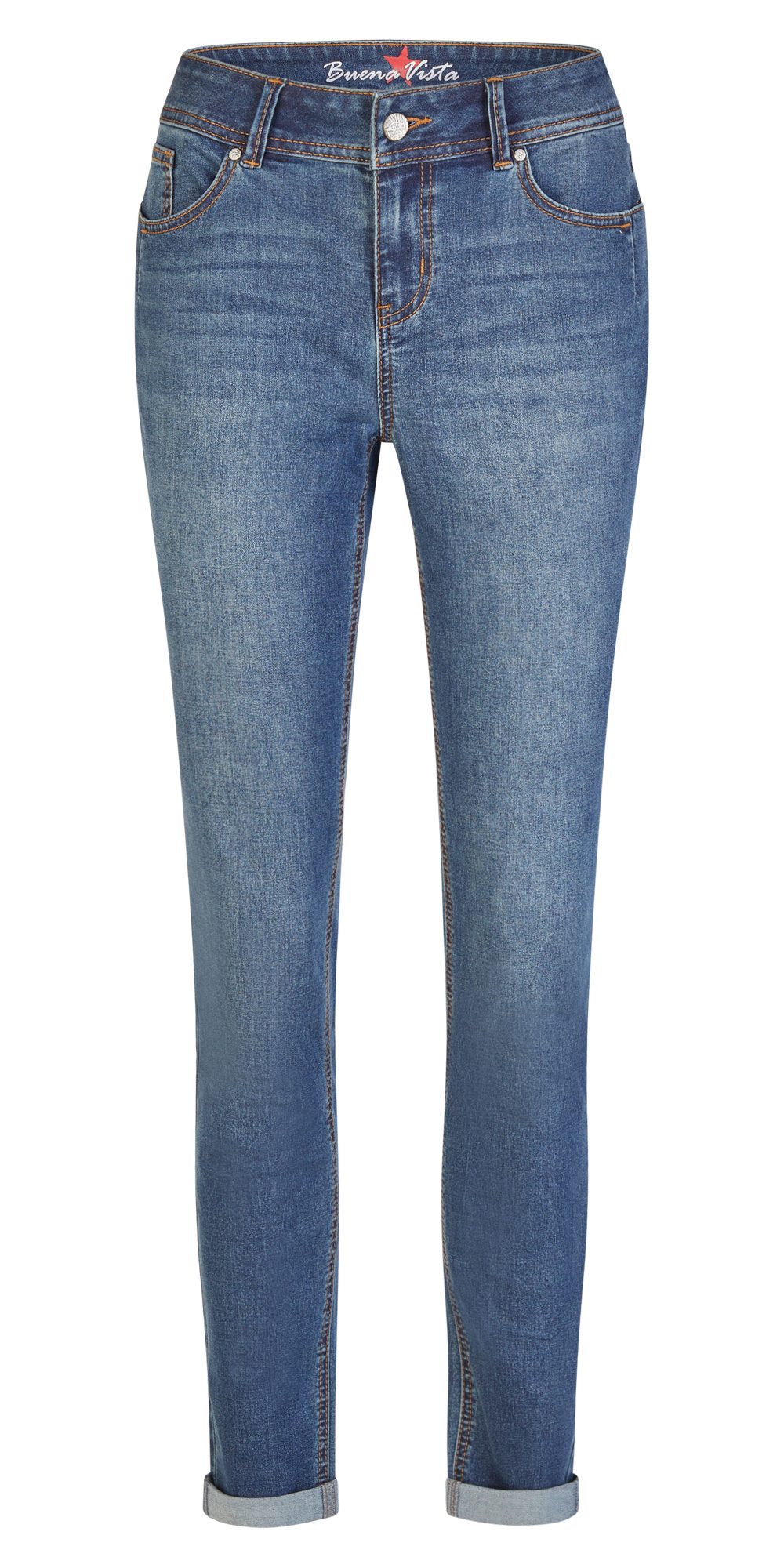 Buena Vista Stretch-Jeans BUENA VISTA MALIBU-ZIP HIGH stone denim 888 B5914 370.8757 - Stretch