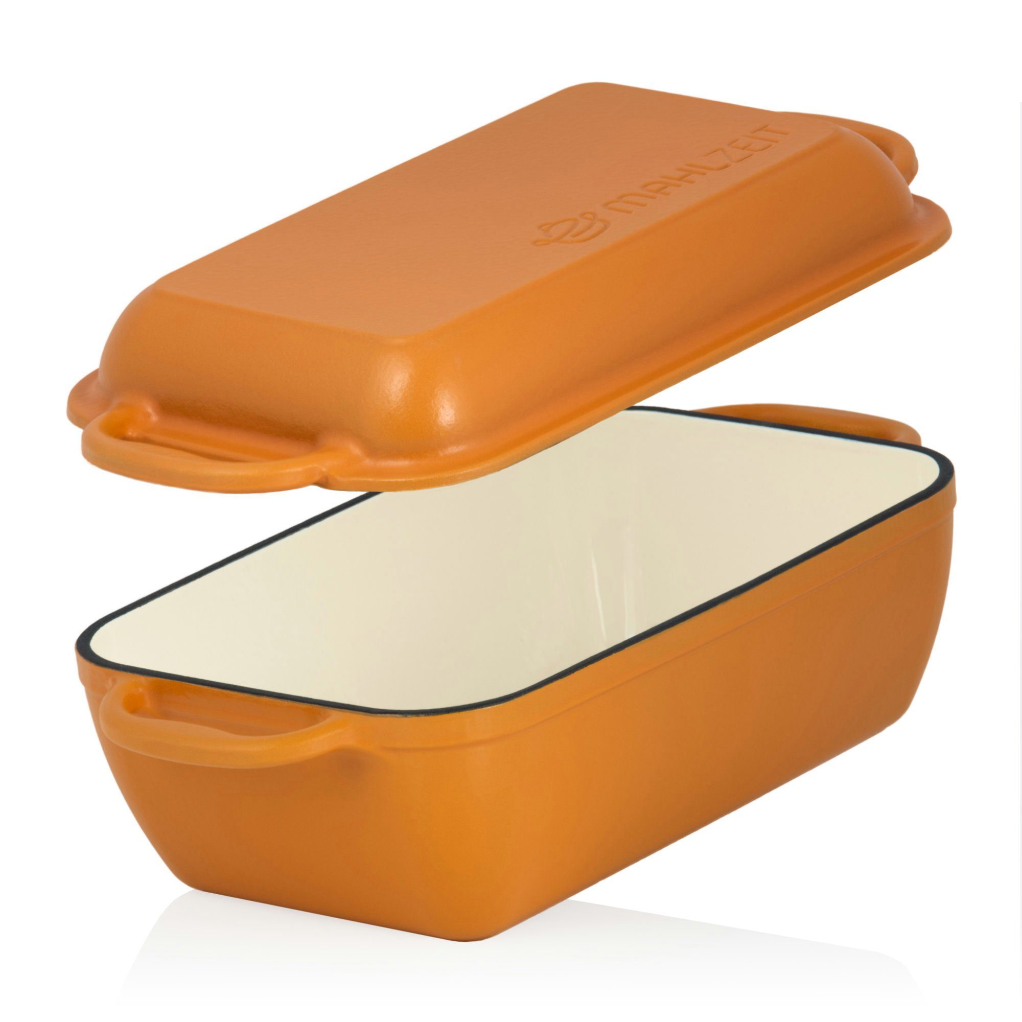Bräter Gusseisen, mit Deckel, emailliert, 4,8 Liter, Sunny Orange, Schmortopf