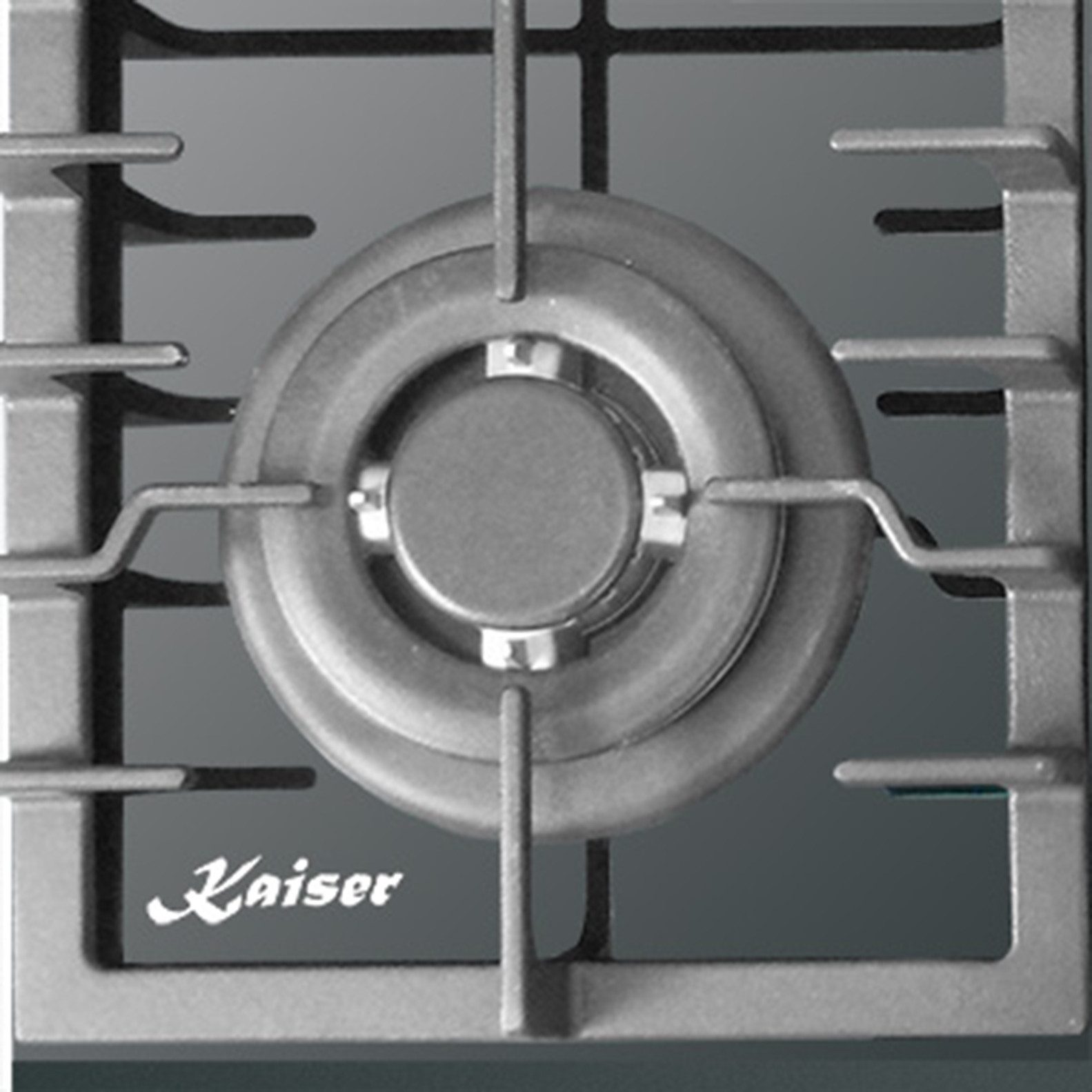 Kaiser Küchengeräte Gas-Kochfeld, Gaskochfeld 60cm, Schwarz Glas, Einbau Herd,Erdgas Propangas