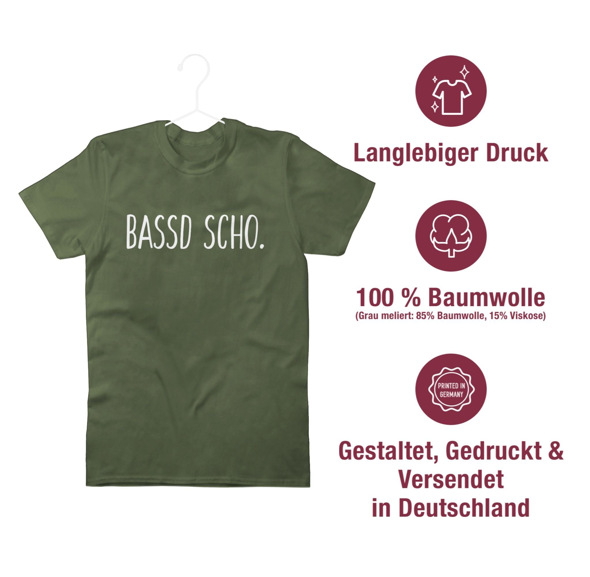 scho Grün T-Shirt Army Bassd 2 Statement Sprüche Shirtracer