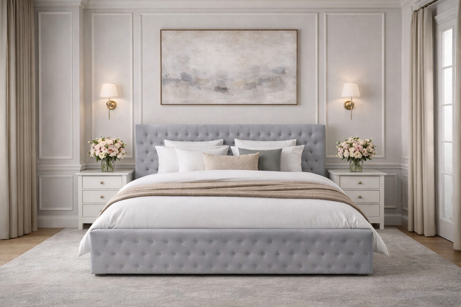 MOEBLO Polsterbett Chesterfield 11 (Doppelbett mit Bettkasten und Lattenrost, elegantes Stauraumbett mit gepolstertem Chesterfield-Kopfteil, samtweicher Manila/Trinity Velours, komfortables Doppelbett mit viel Stauraum, mit Bettkasten und Lattenrost), (BxHxT): 160/180/200x97x220 cm