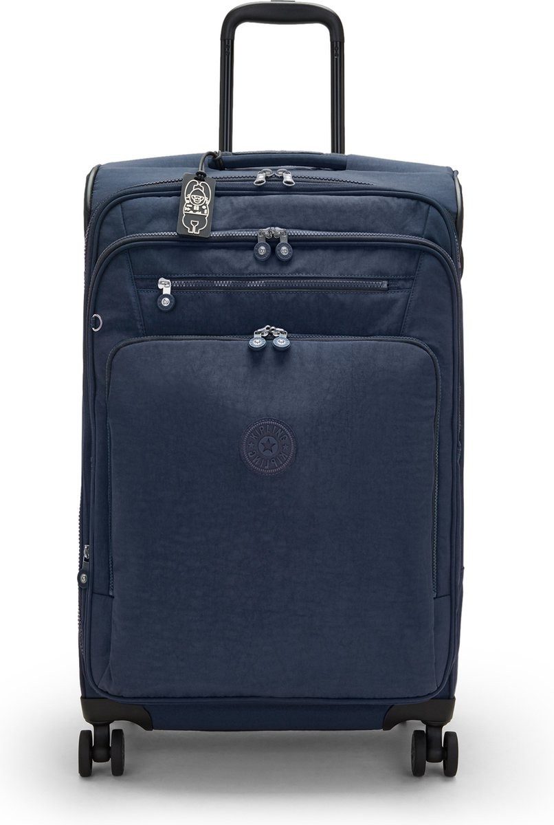 KIPLING Trolley NEW YOURI SPIN M Reiskoffer Blue Bleu 2, 4 Rollen, Softcase