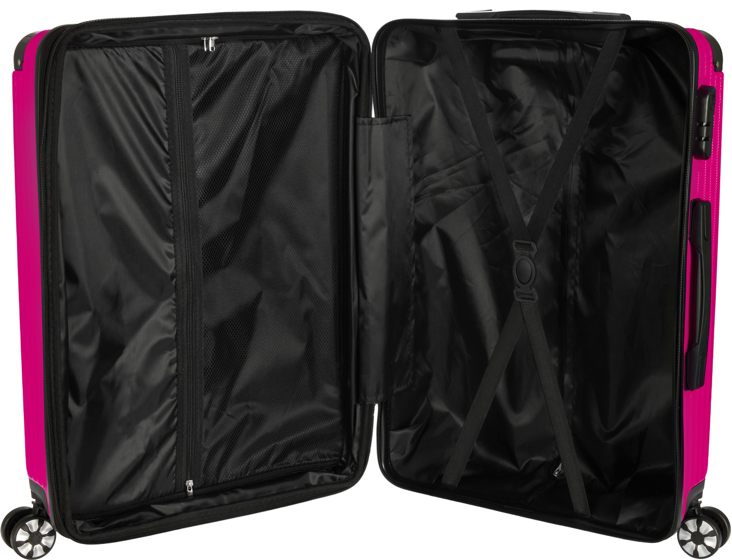 BRUBAKER Koffer London - Hartschalen Reisekoffer mit Zahlenschloss, 4 Rollen, Rollkoffer 49 x 76,5 x 29,5 cm - Hartschalenkoffer Trolley, Größe XL – Bild 4 von 5