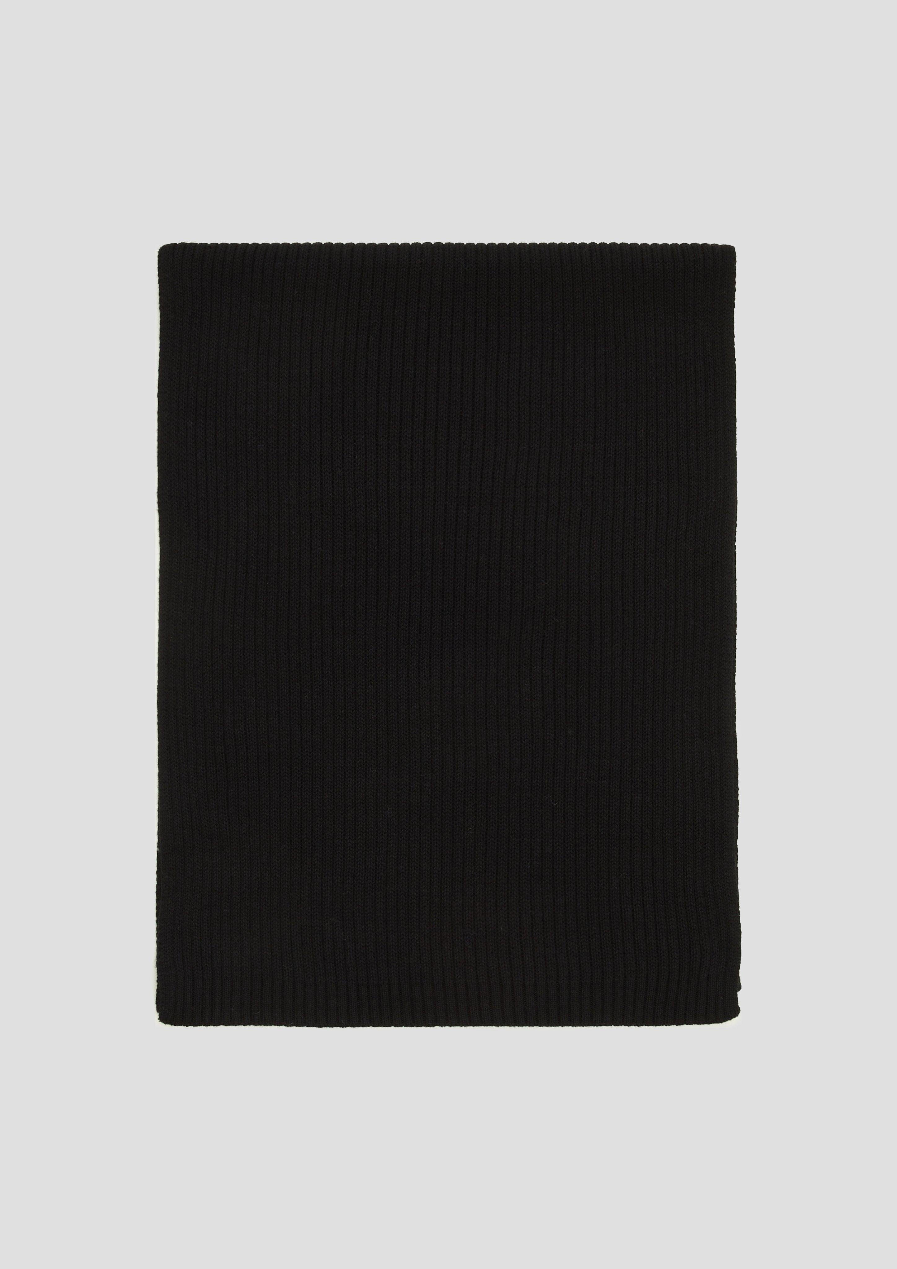 Strickschal Baumwolle schwarz aus Einstecktuch s.Oliver