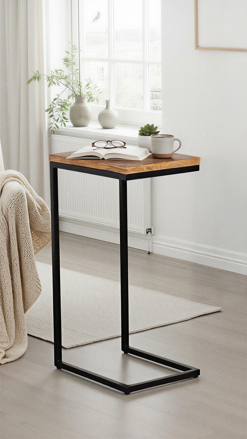 MR.DEKO Beistelltisch Materos Mango 40x30x70 cm günstig online kaufen