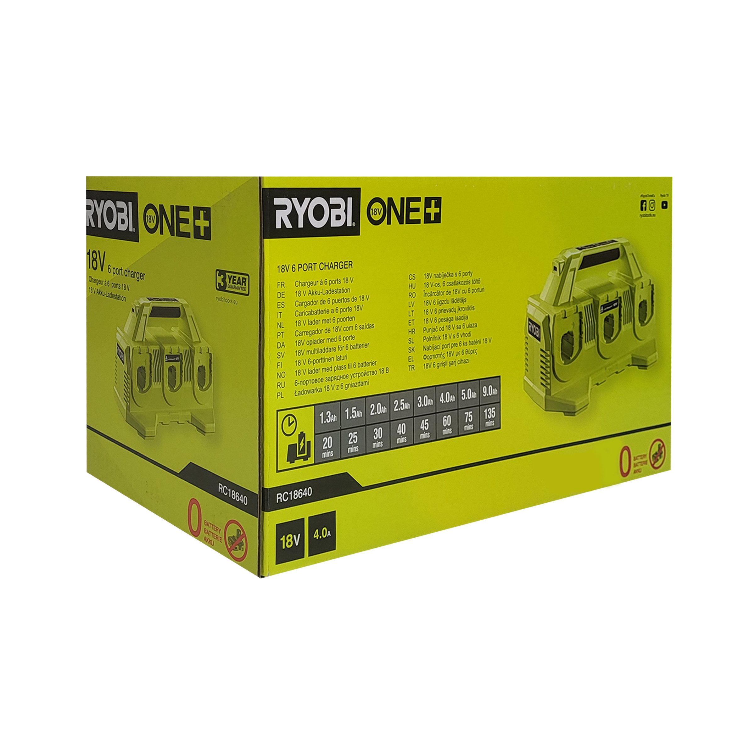 RYOBI Ryobi RC18120 2,5Ah Ladegerät und Akku Set 18 V ONE+ Akku-Set (1 St)