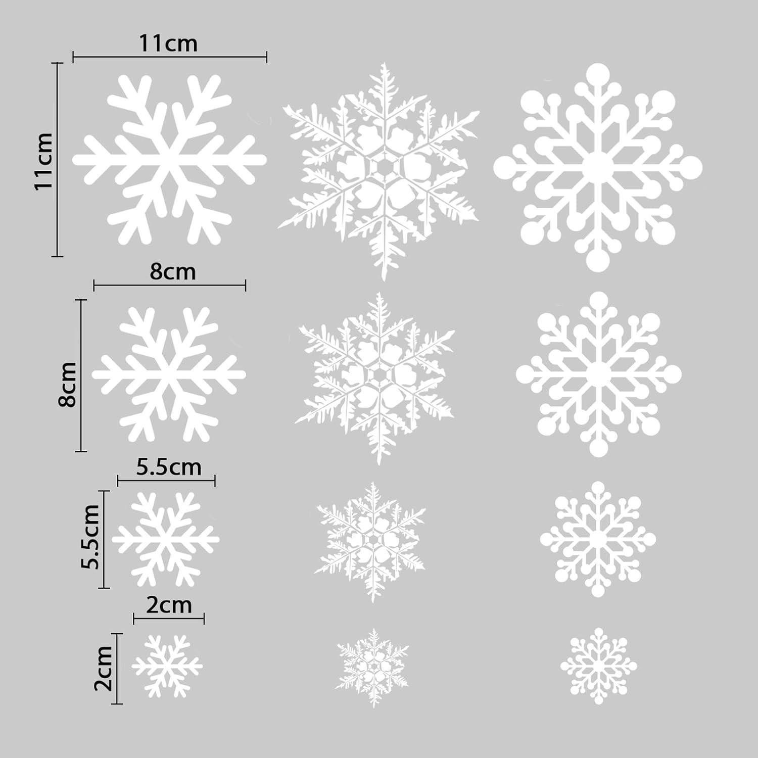 LuxusKollektion Fensterbild 230 Pcs Fensterbilder Weihnachten Selbstklebend Schneeflocken