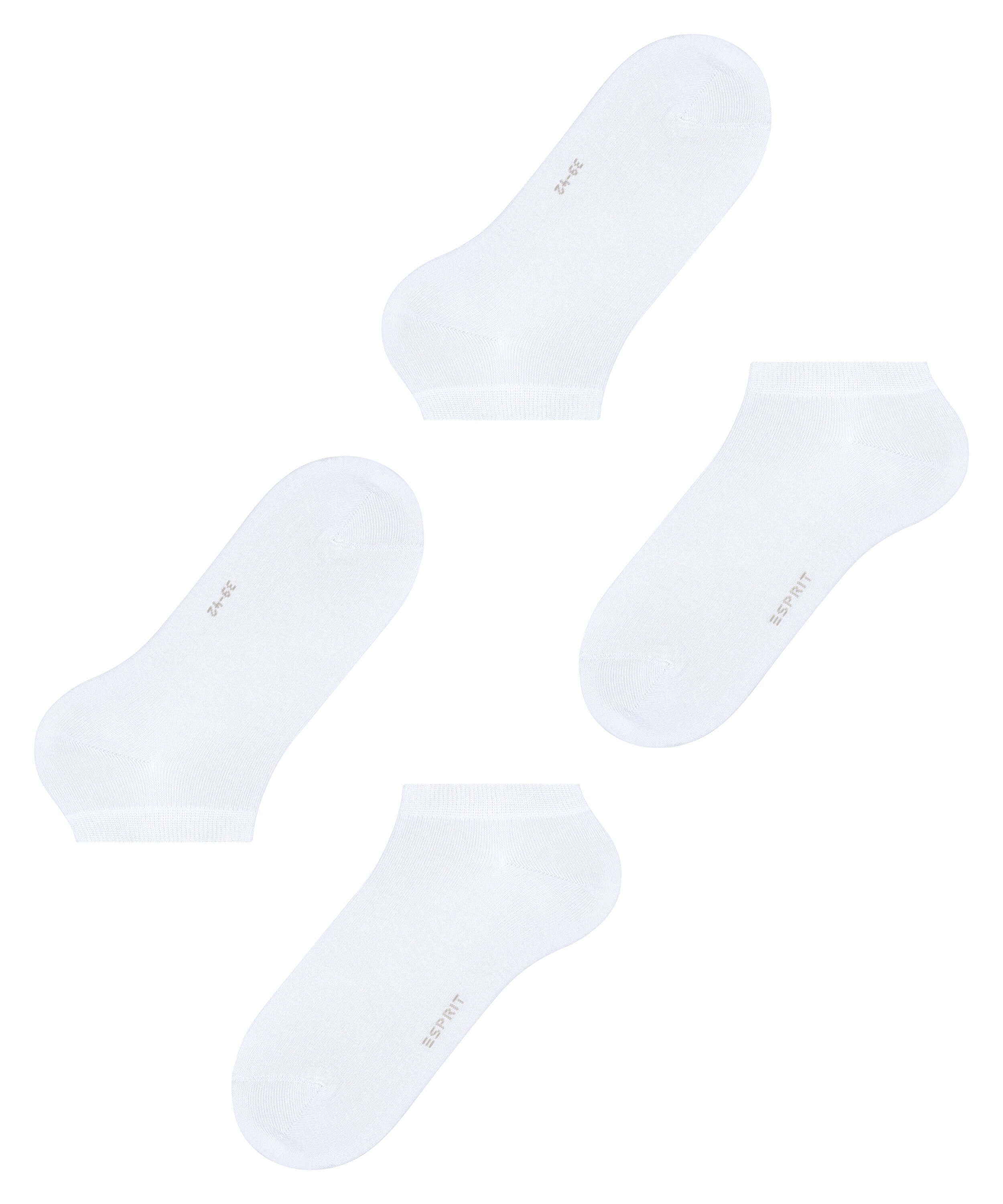 Esprit Sneakersocken Basic Uni 2-Pack Sneakersocken (2-Paar) mit hohem Baumwollanteil