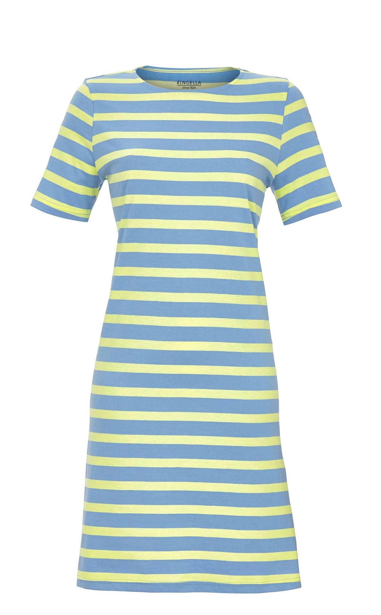 Ringella Nachthemd - Bigshirt Kurzarm im Ringeldessin 100% Baumwolle