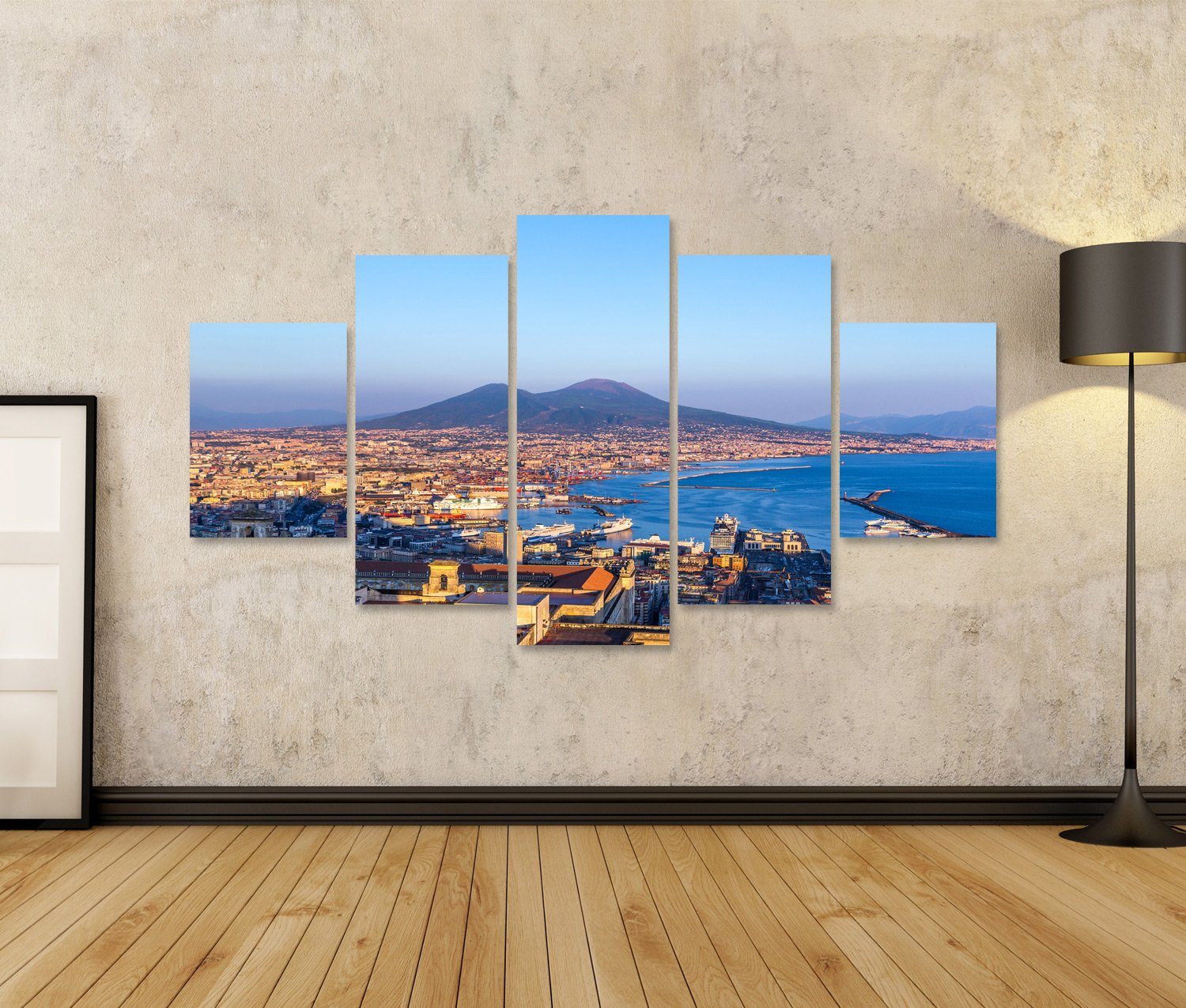 islandburner Leinwandbild Bild auf Leinwand Napoli (Neapel) Und Den Vesuv I günstig online kaufen