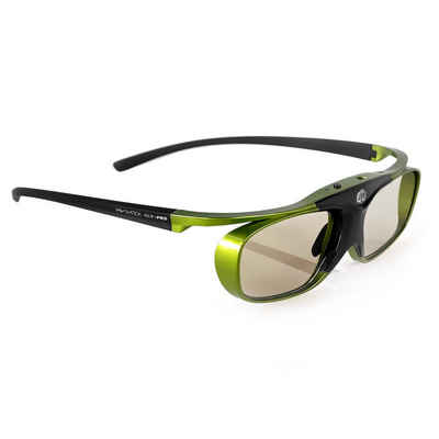 Hi-SHOCK 3D-Brille Lime Heaven, DLP Link 3D Aktive Brille für 3D DLP Beamer von Acer, BenQ, Optoma, Viewsonic, kompatibel mit PPA5610 / E4W [96-200 Hz, Akku, 32g, wiederaufladbar]