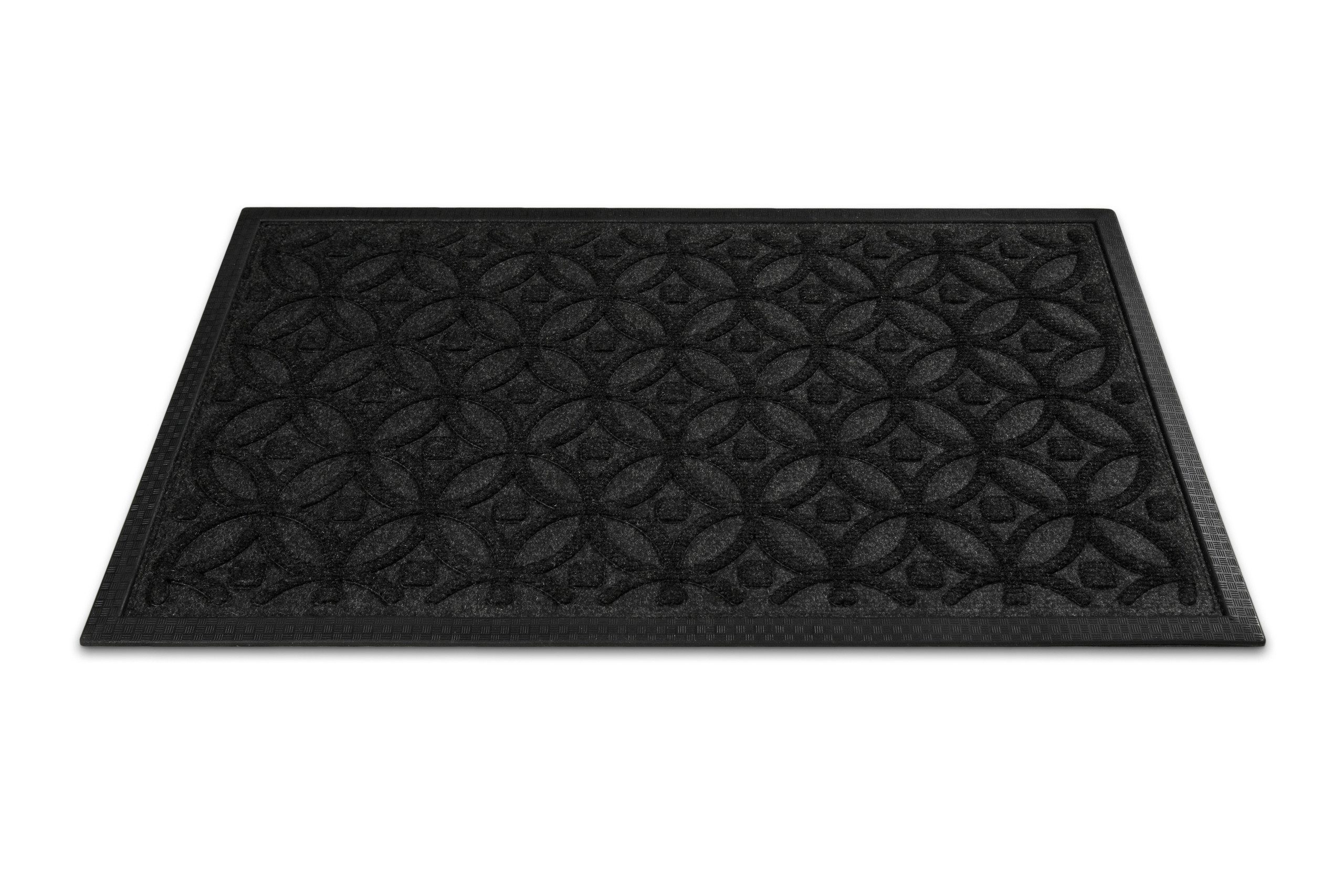 Wecon home Fußmatte Midnight Mosaic, rechteckig, Höhe: 4 mm, pflegeleicht, rutschfest, Ornamente, Innen & Außen, Schmutzfangmatte