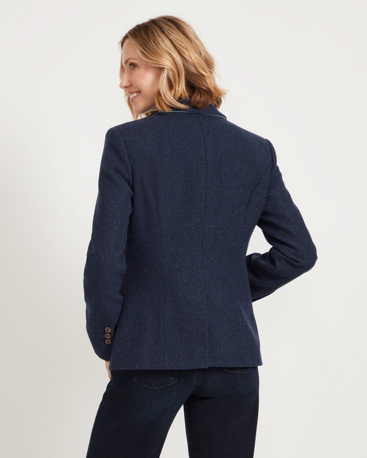 Highmoor Jackenblazer Tweedblazer mit Lodenkontrast