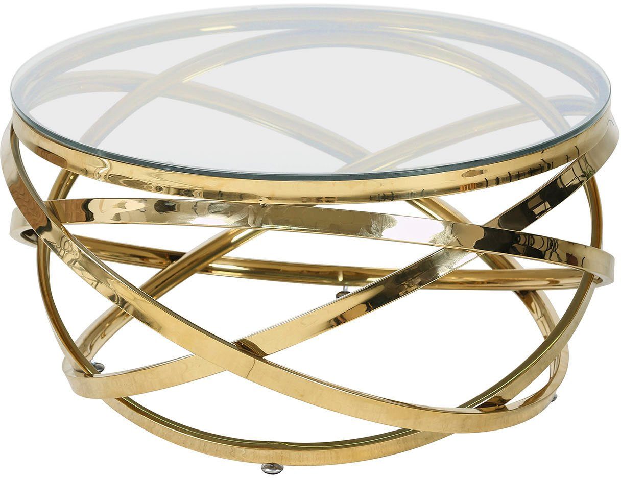 SalesFever Couchtisch mit Design-Gestell in Stainless Steel für stilvolles günstig online kaufen