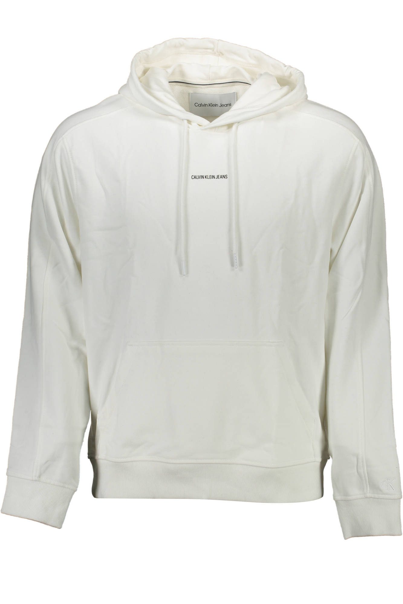 Calvin Klein Jeans Sweatshirt Weißes Herren-Sweatshirt aus Bio-Baumwolle mit