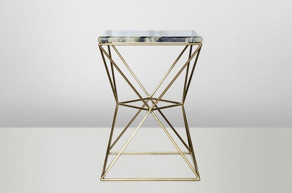 35 Tisch / Deco Metall Padrino cm- Blumentisch Beistelltisch x Möbel Casa Gold - Beistelltisch Marmor Jugendstil Art 35