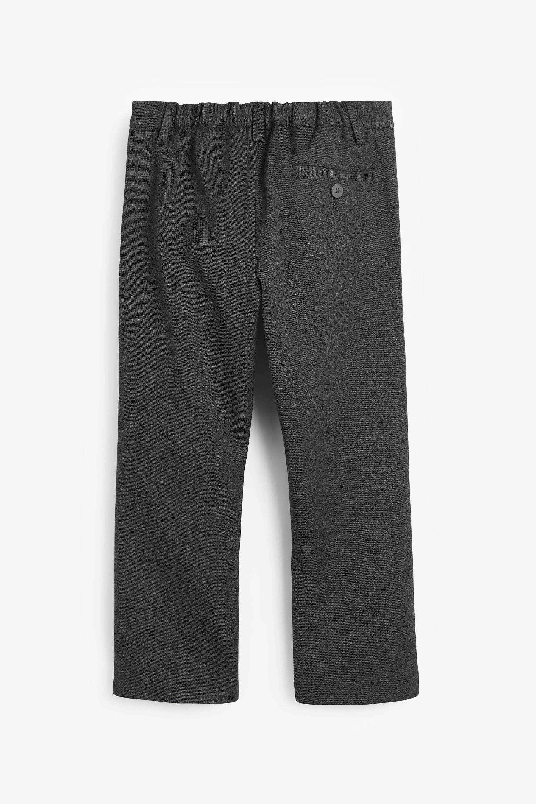 Next Schlupfhose Anzughose Straight Grey Fit (1-tlg) mit J) (3-17 Schlupfbund