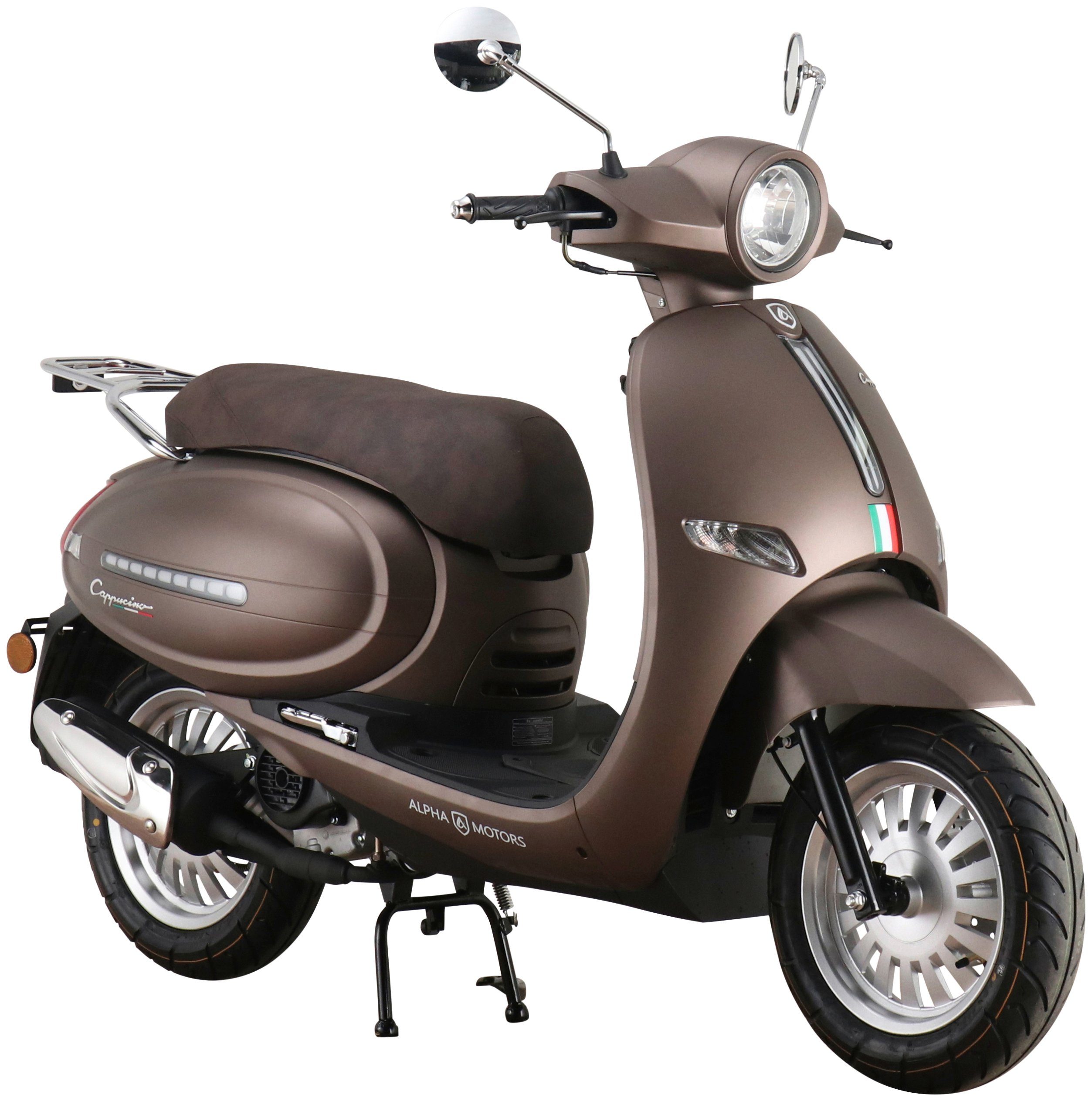 Alpha Motors Motorroller Cappucino, 125 ccm, 85 km/h, Euro 5+, mattbraun