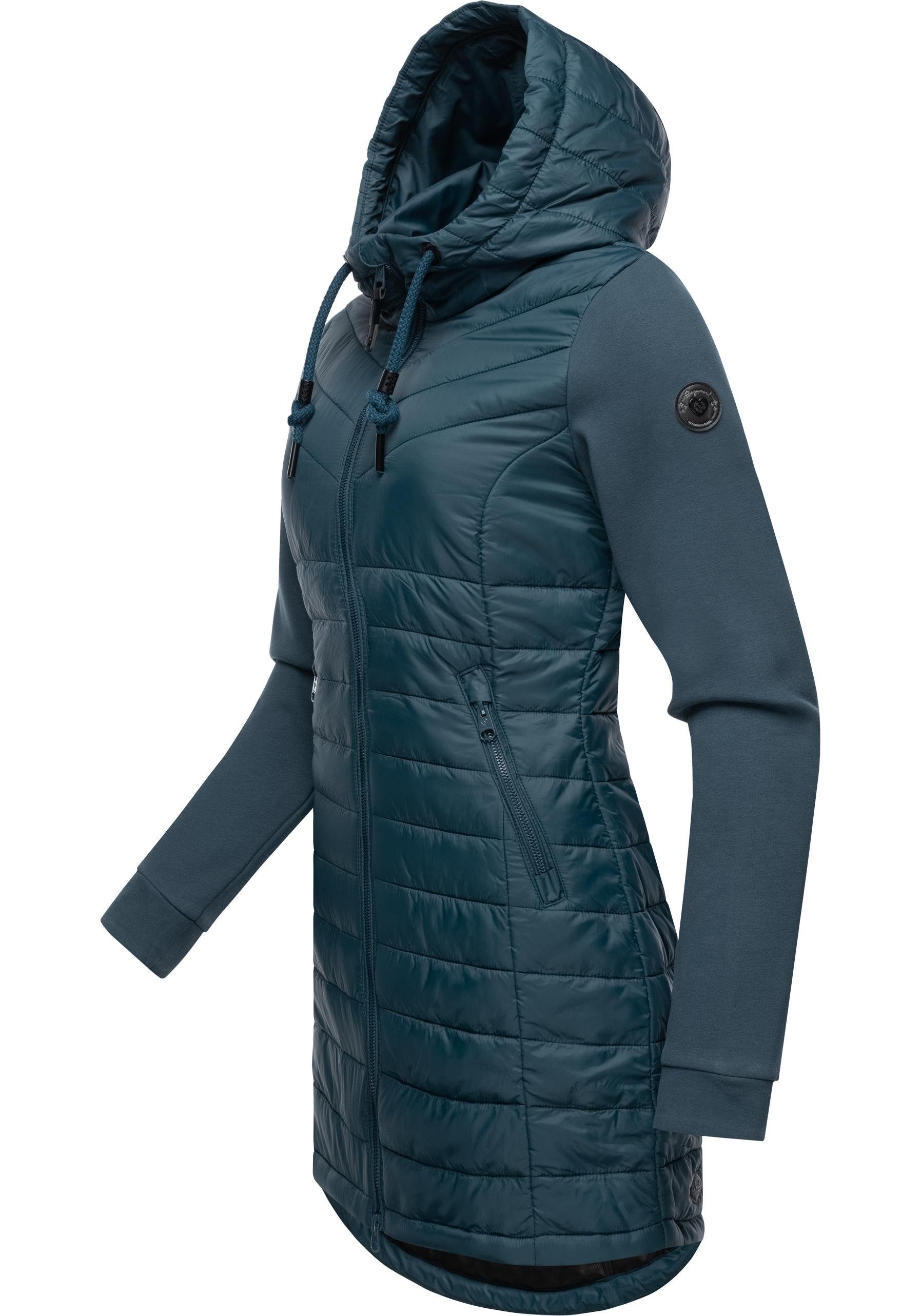 Ragwear Steppmantel "Lucinda Long" Mantel aus modernem Materialmix mit Kapu günstig online kaufen