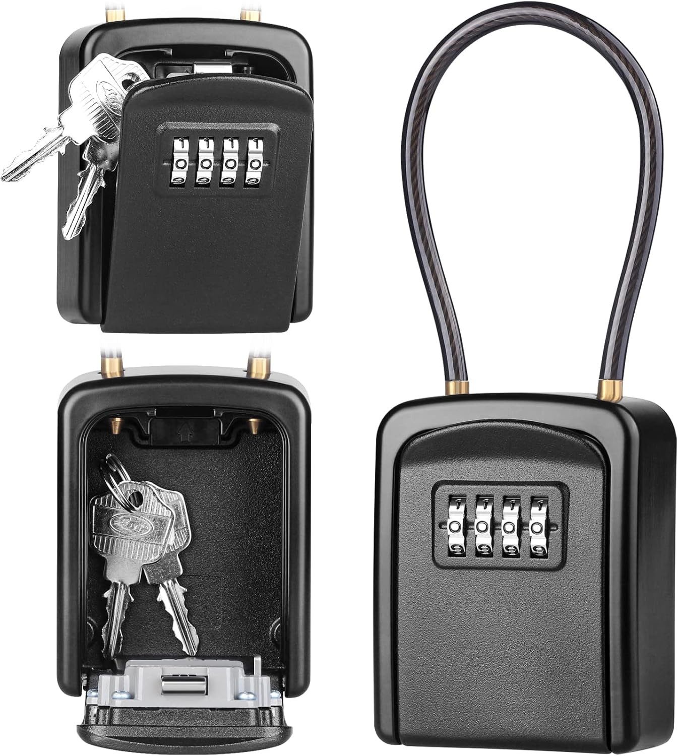 FELIXLEO Möbeltresor Schlüsseltresor, Wasserdicht, Abnehmbares Kabel, Außen & Zuhause. (1-St)