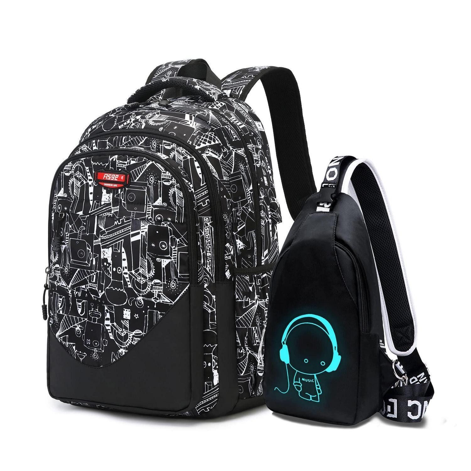 LuxusKollektion Schulranzen Schulrucksack Jungen/Mädchen groß Wasserdicht 3-5 J.