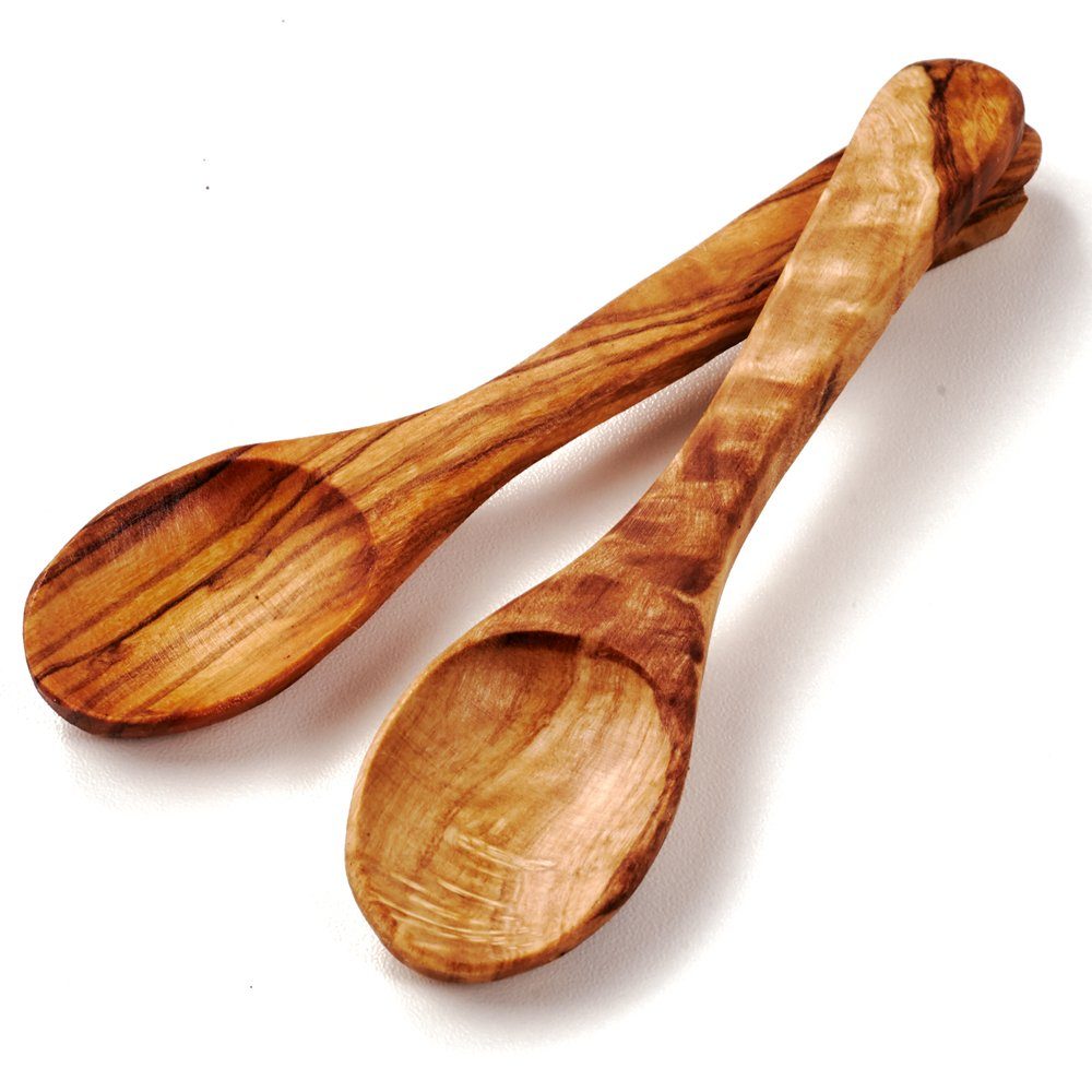 Servierlöffel 2er Set Löffel aus Olivenholz