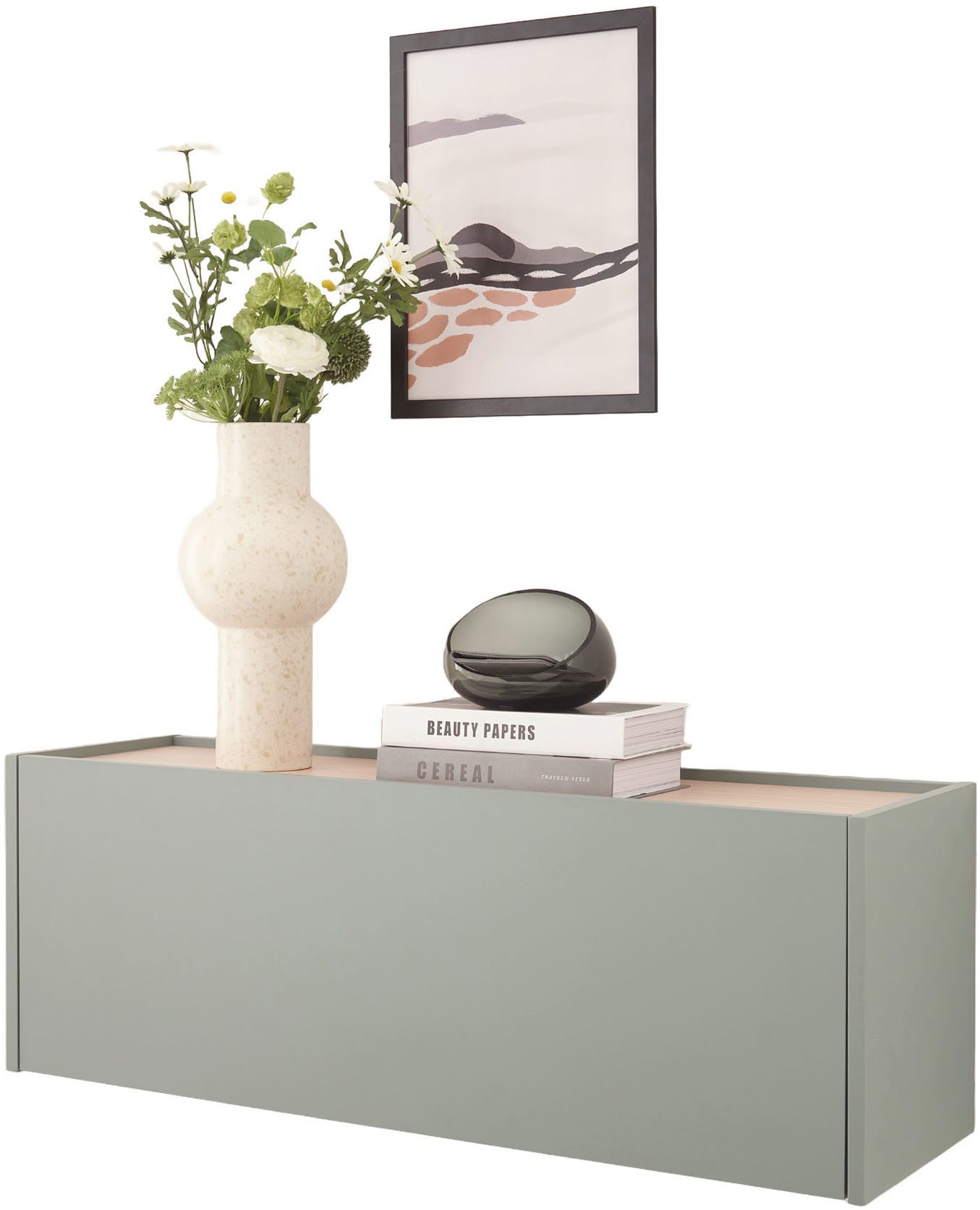 Home affaire Mehrzweckschrank GiRON/CiTY, Wandgarderobe in vier Farben, Wandschrank zeitloses Design, Breite 100 cm, großes Fach – Bild 5 von 5