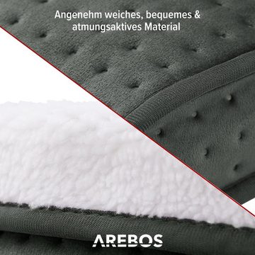 Arebos Elektrofußwärmer Fußheizung für Zuhause, Warme Füße, Waschbar, Braun, Anthrazit, Stück