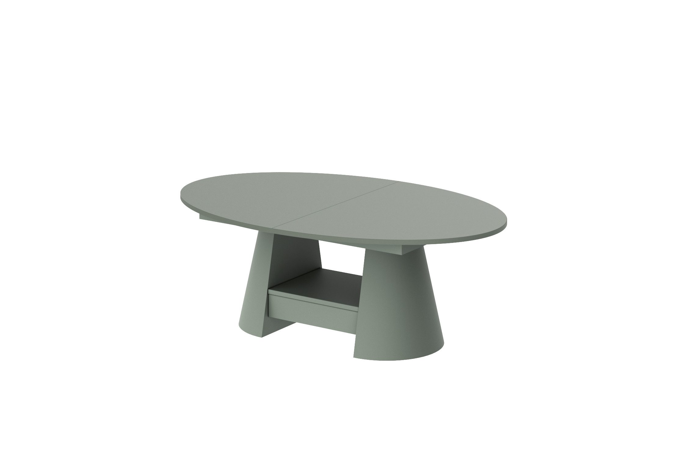 designimpex Couchtisch Calabrio oval höhenverstellbar ausziehbar Schublade Tisch Esstisch, Funktionstisch, Wohnzimmertisch, Tisch, Esstisch, Sofatisch