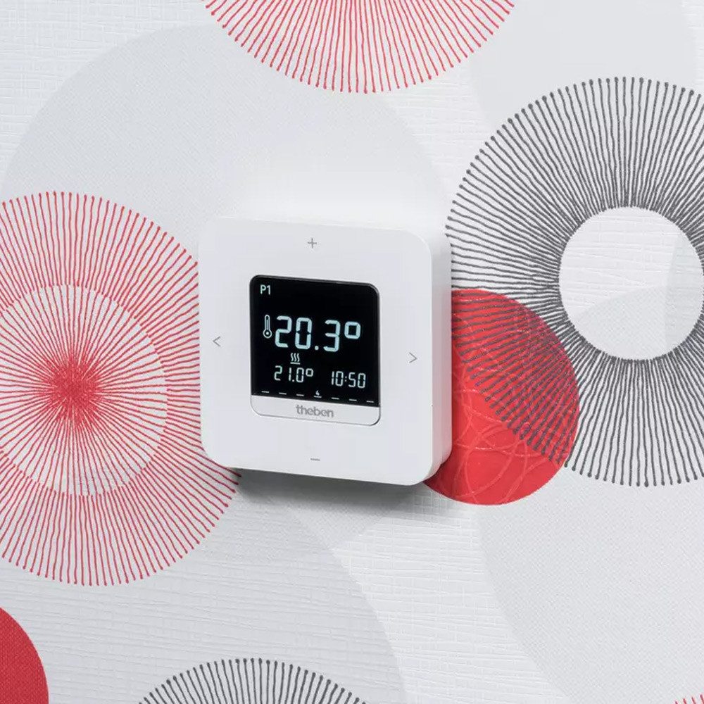 theben Raumthermostat 8120200 RAMSES 812 top3, Digital-Uhrenthermostat, On/Off-Heizung, Einzelraum/Elektro/Wärmepumpe