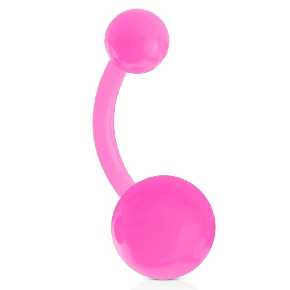 Bauchnabelpiercing Banane Barbell Bioflex Kunststoff flexibel Bananabell