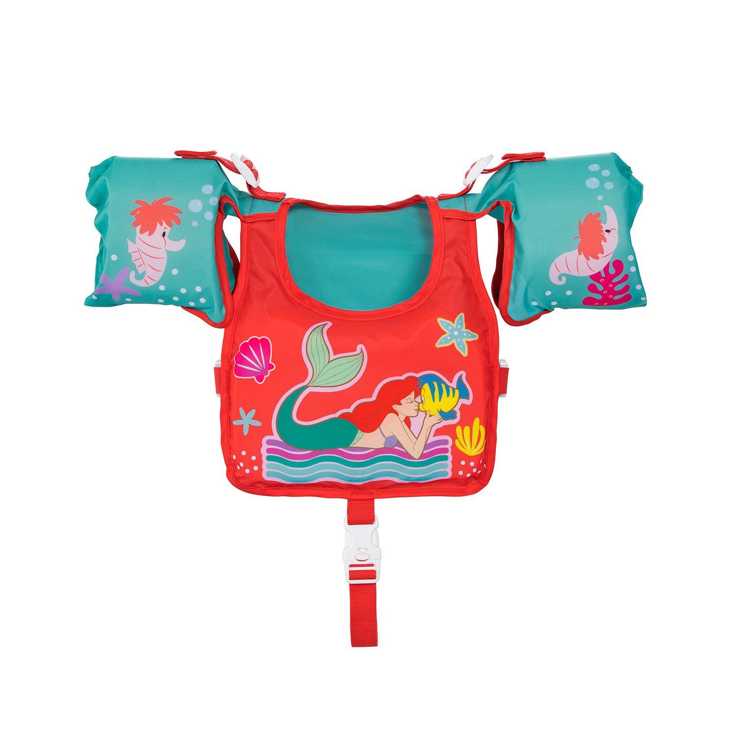 Bestway Schwimmweste Schwimmhilfe Little Mermaid mit Textilbezug, 3-6 Jahre
