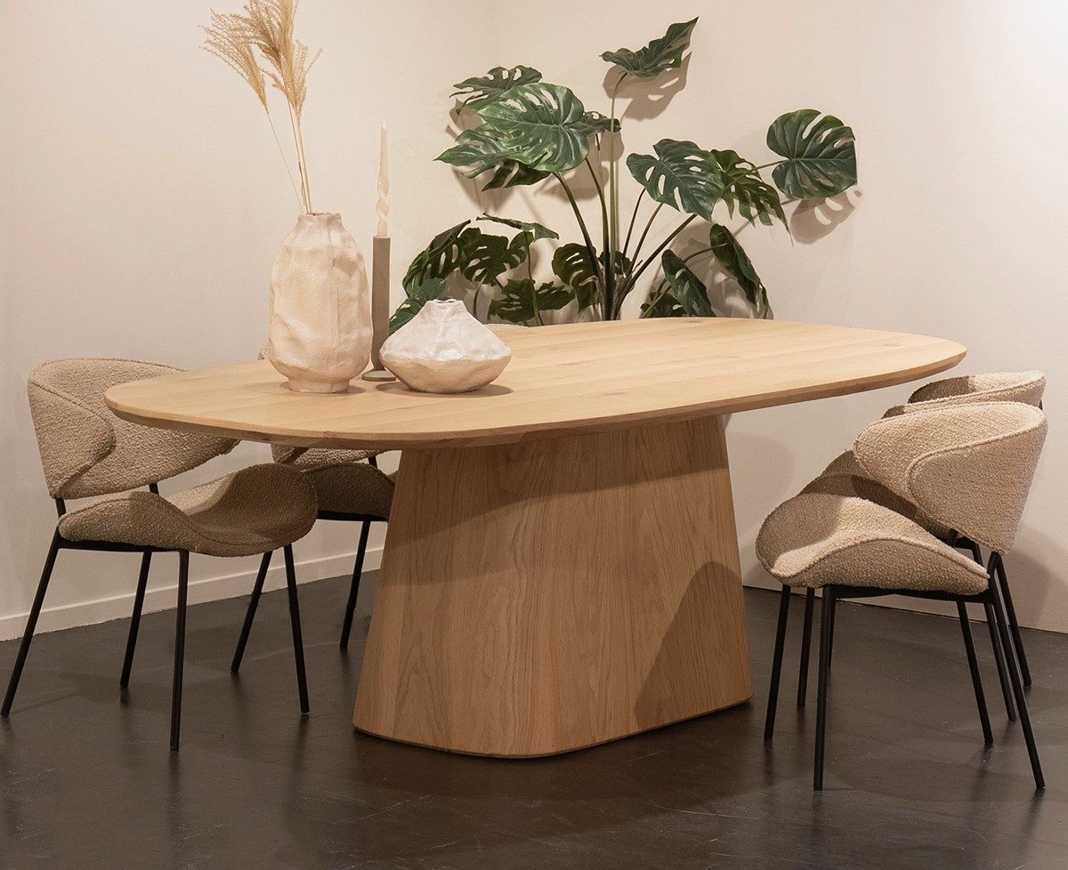 Maison ESTO Esstisch ENOVA oval Eiche natur Esszimmertisch, Tiefe 110 cm